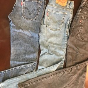 3 pairs of Boys skinny 510 Levi’s jeans